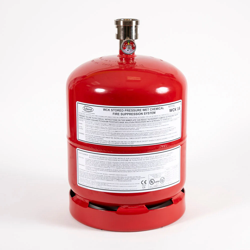Wet chemical kitchen hood suppression system